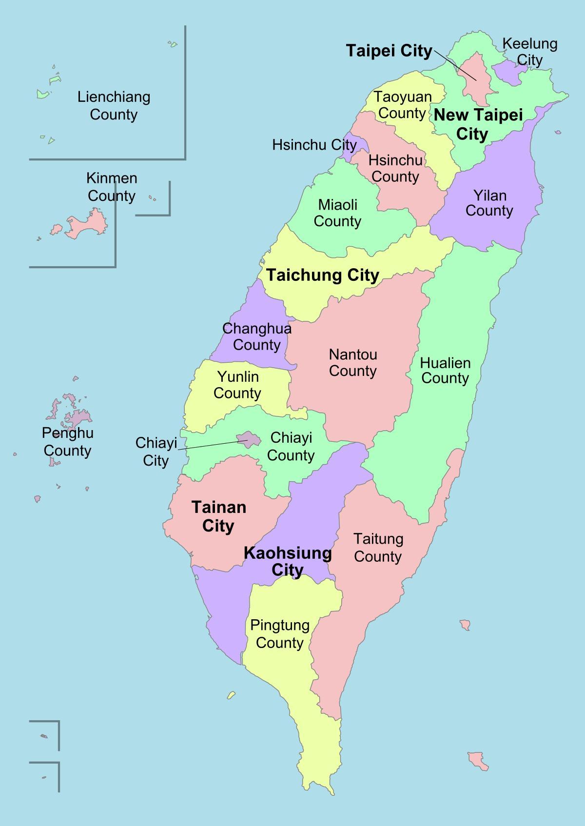 Քարտեզ Թայվանի շրջան 