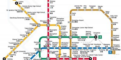 Քարտեզ Թայվանի մետրոյում