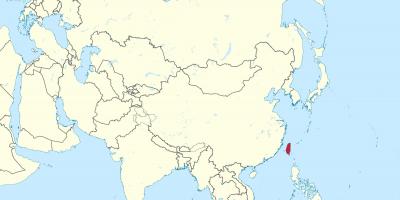 Թայվան քարտեզ Ասիայում