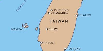 Թայվան միջազգային օդանավակայանի քարտեզի վրա